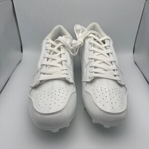 Enzo 02 Low "Triple White" Football Cleats - Men's Size 12 - RZR Plate